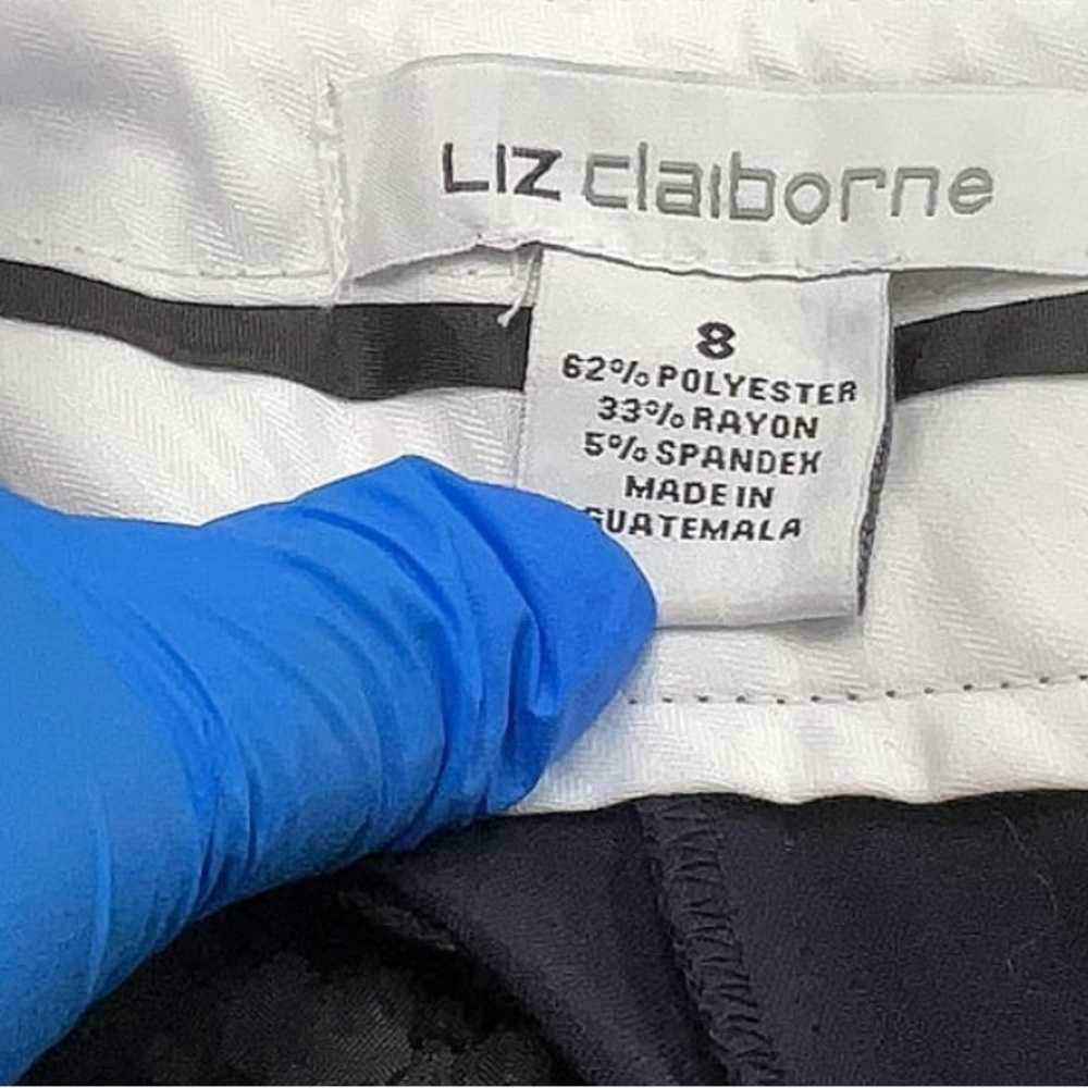 Liz Claiborne Navy Straight Leg Pants - Picture 2 of 5